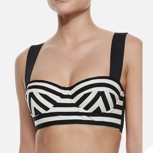 Kate spade bikini set, new york georgica bralette, striped geometric swim